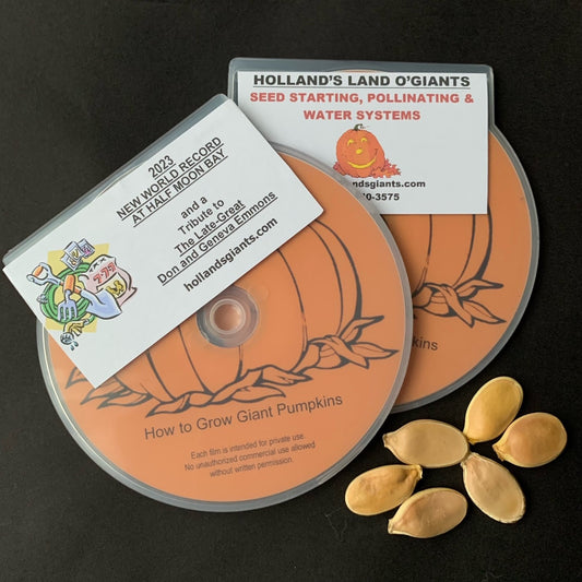 DVD Package #2: How to Grow Giant Pumpkins 2023 & Seed Starting, Pollinating, and Water Systems